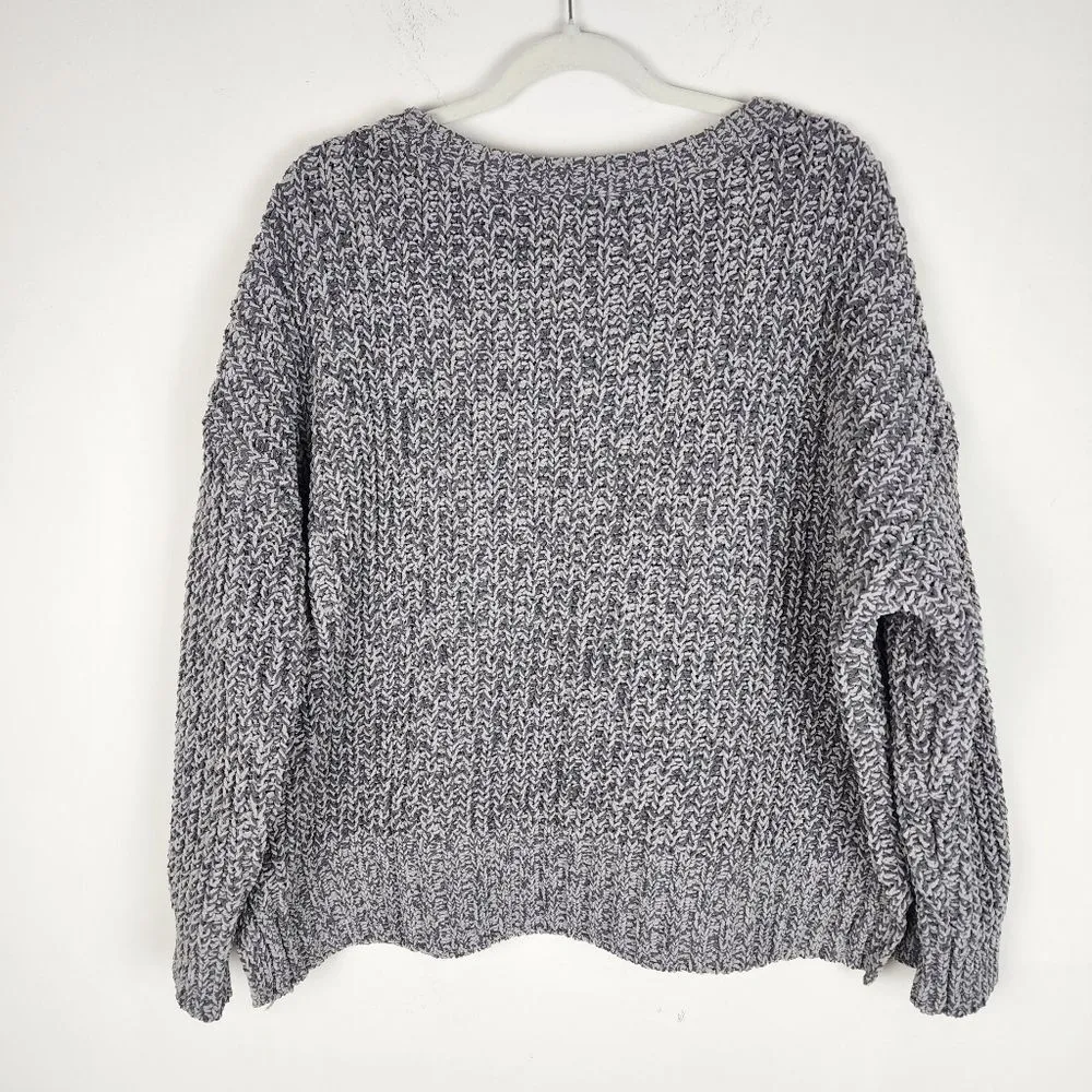 American Eagle Crop Boxy Sweater Chunky Knit Pullover Loose Fit Oversized S - Image 3
