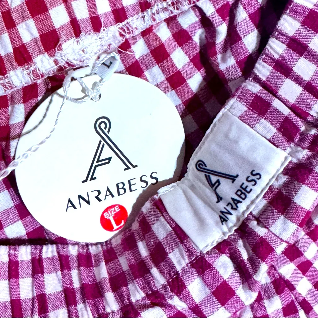 NWT ANRABESS Women’s Gingham Boxer Pajama Shorts - Image 8