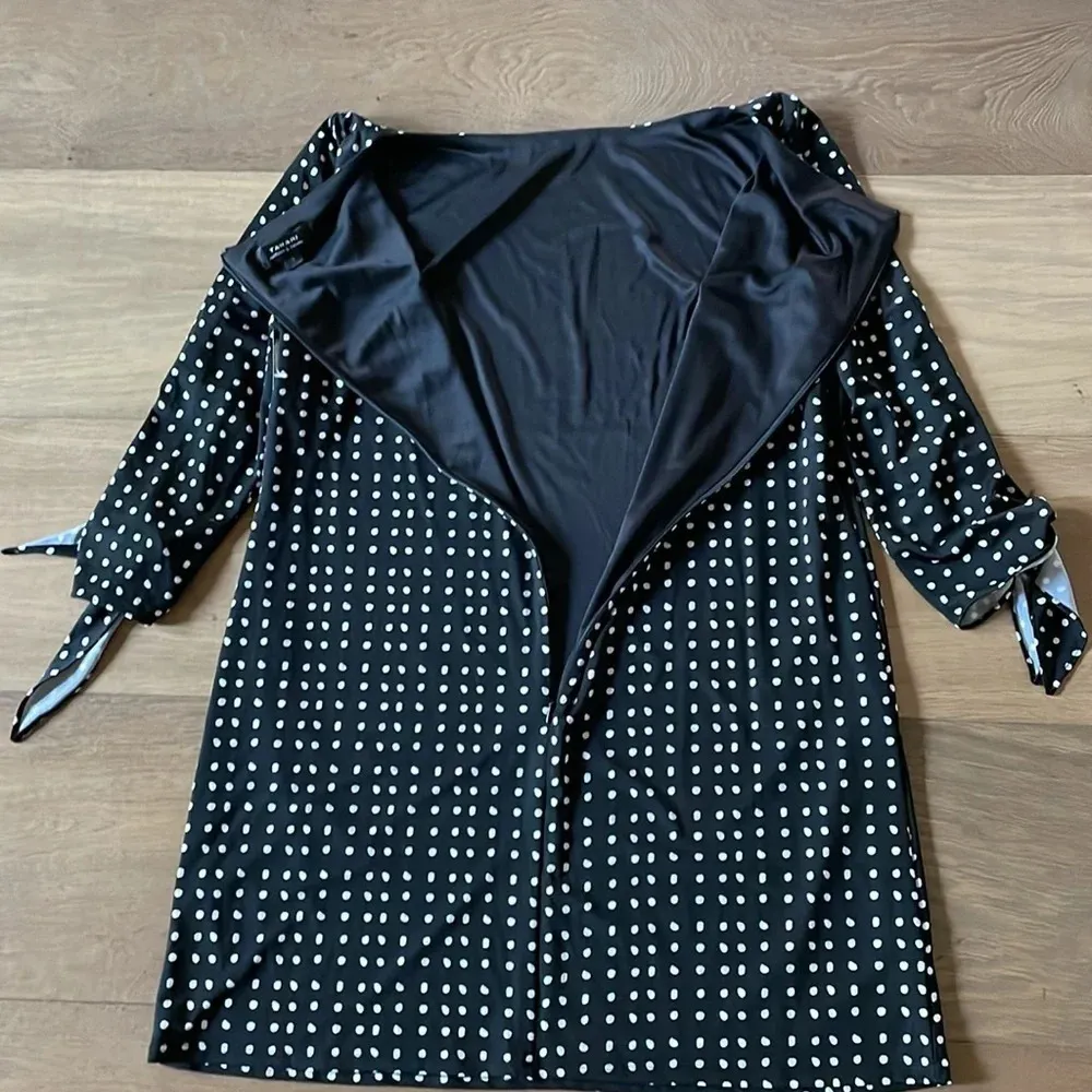 Tahari Black and White Polka Dot Dress Size 12 NWT - Image 7