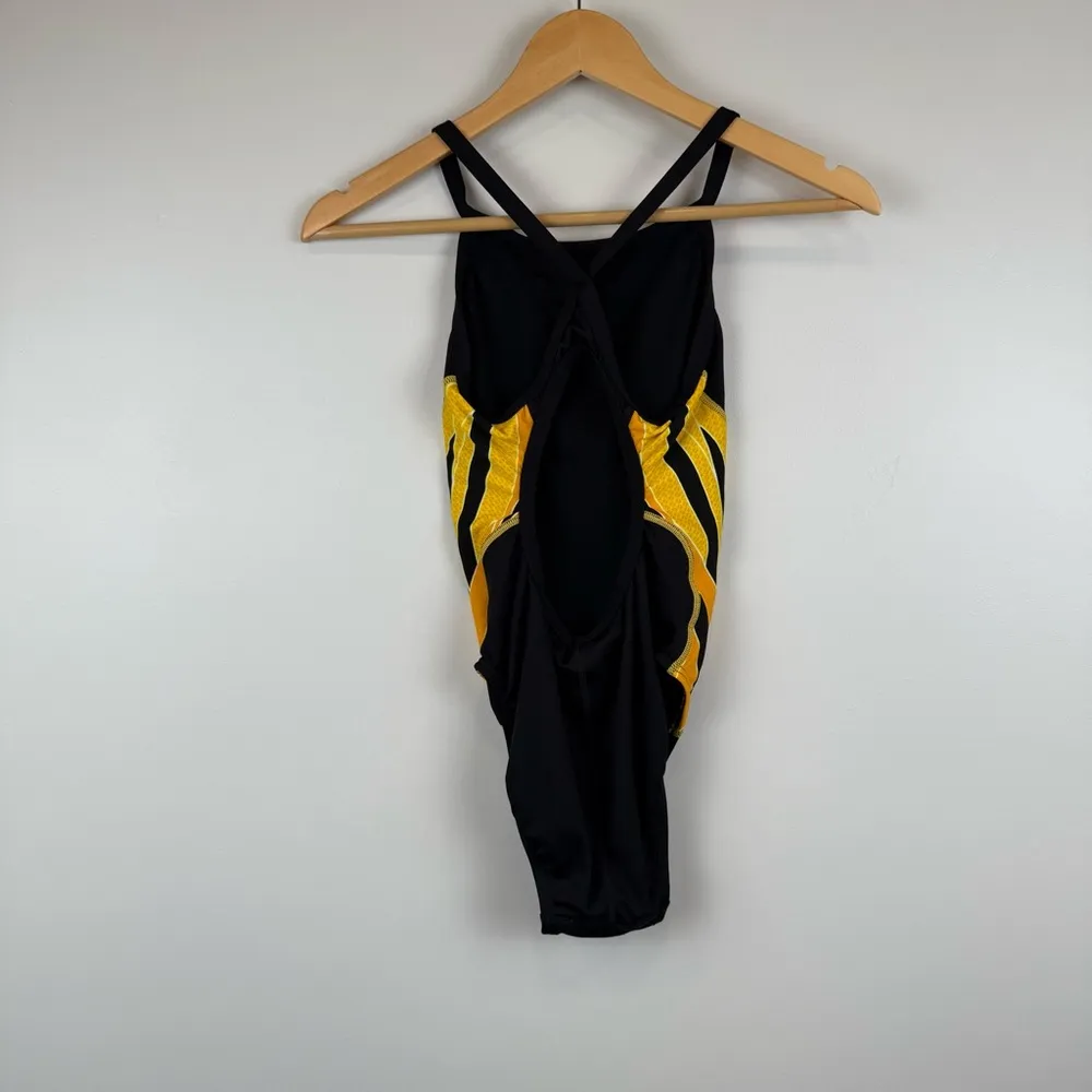 TYR SPORT Women's Phoenix Splice DiamondFit Swimsuit Size 30 Black/Gold - Image 4