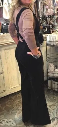 Boutique Black Flare Leg Overall - Image 3