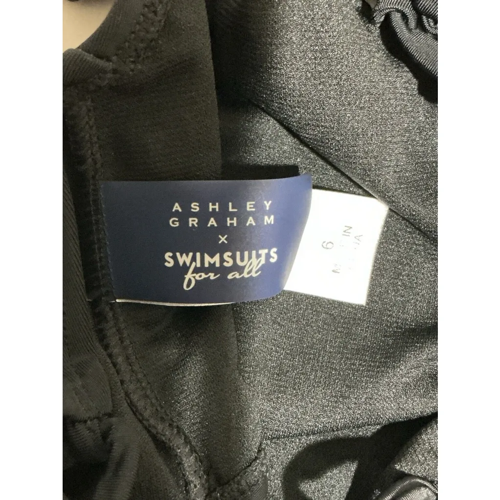 Woman’s Ashley Graham X Swimsuit For All Size 6 Black One Piece Bathing Suit Nwt - Image 5