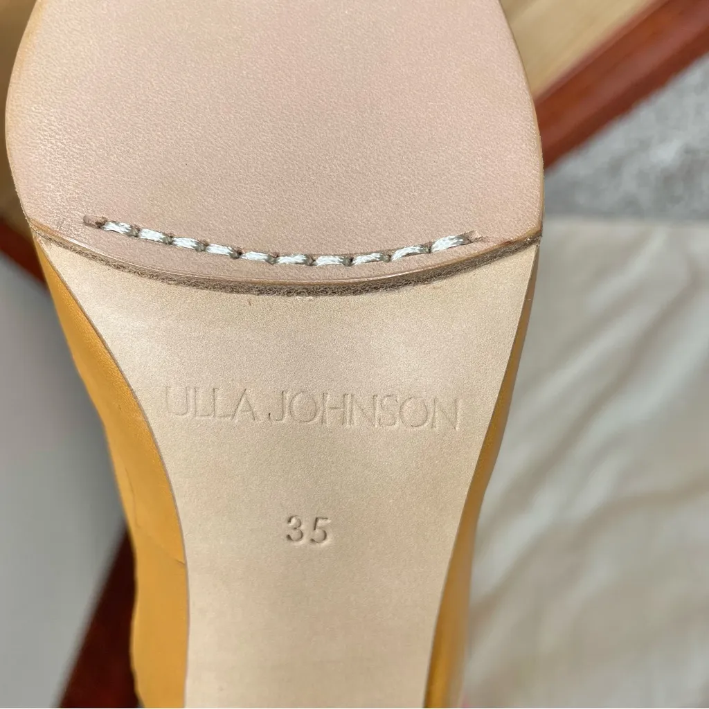 Ulla Johnson Adler Leather Knee High Buckle Boot 5 35 Caramel Brown Dust Bag - Image 9