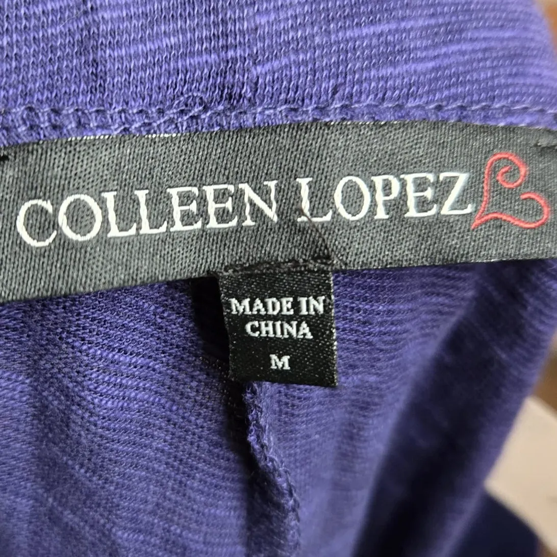 Colleen Lopez Women's Wide Leg Cropped Pant Bright Navy Size M NWOT Blue - Image 3