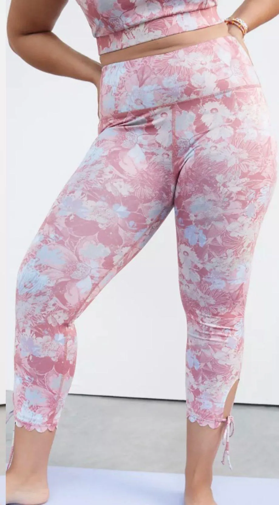 Anthropologie NWT $108 Daily Practice by  Pink Side Tie Allie Leggings XS - Image 3