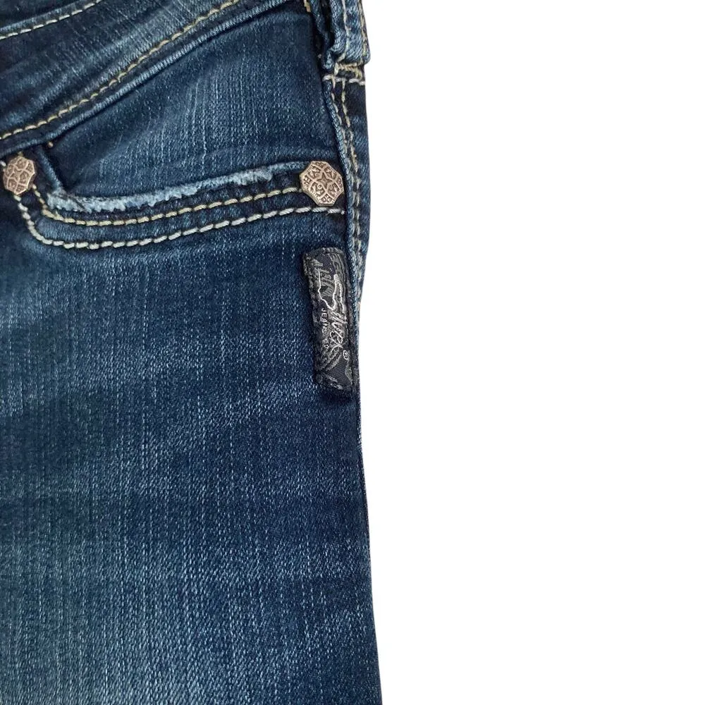 Silver Jeans Co Suki High Super Skinny Mid Wash Tailored Stretchy Jeans Size 26 - Image 11
