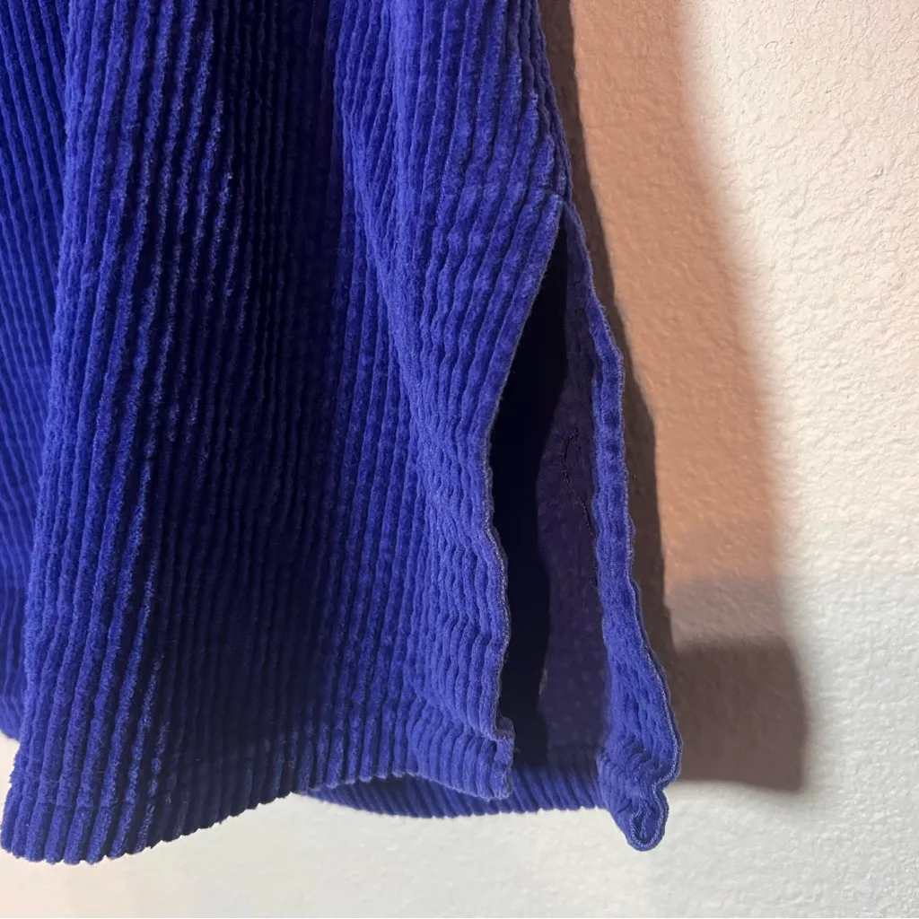 Venezia Jeans Corduroy Zip Up Shirt Jacket Shacket Blue Size 18 20 Cotton - Image 6