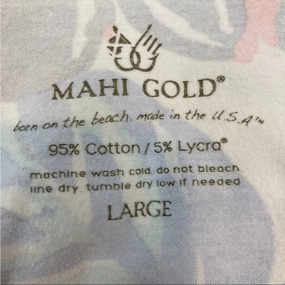 MAHI GOLD Floral Tropical Long Sleeve Dress 5% Spandex - Image 8