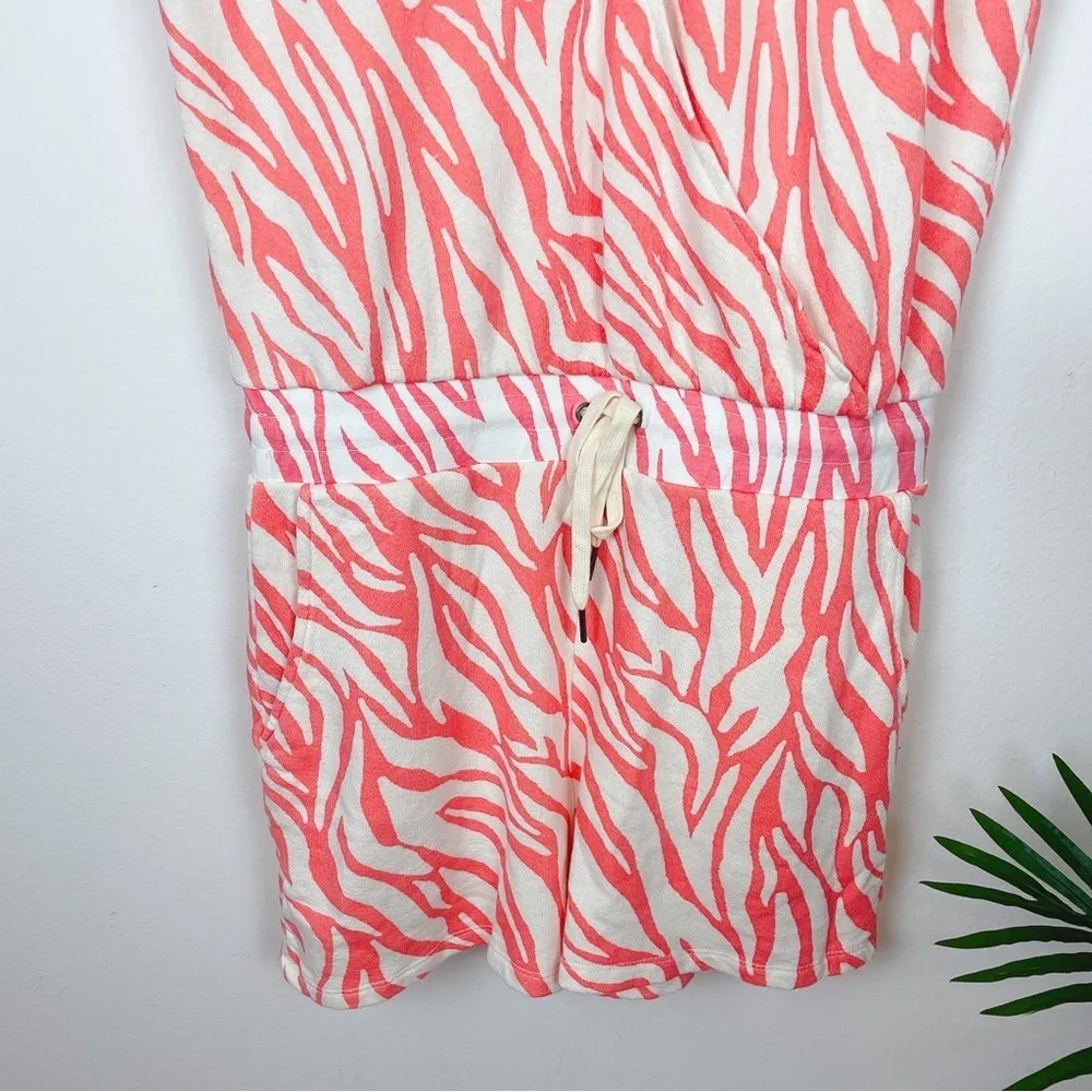 n:philanthropy Royce Romper in Tropical Abstract Coral - Image 3