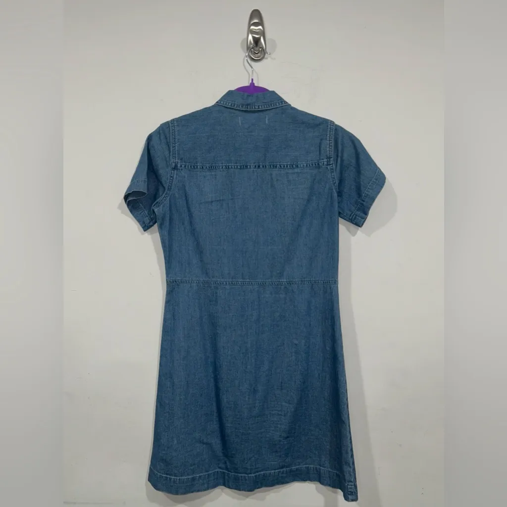 Madewell Blue Denim Mini Dress - Image 3