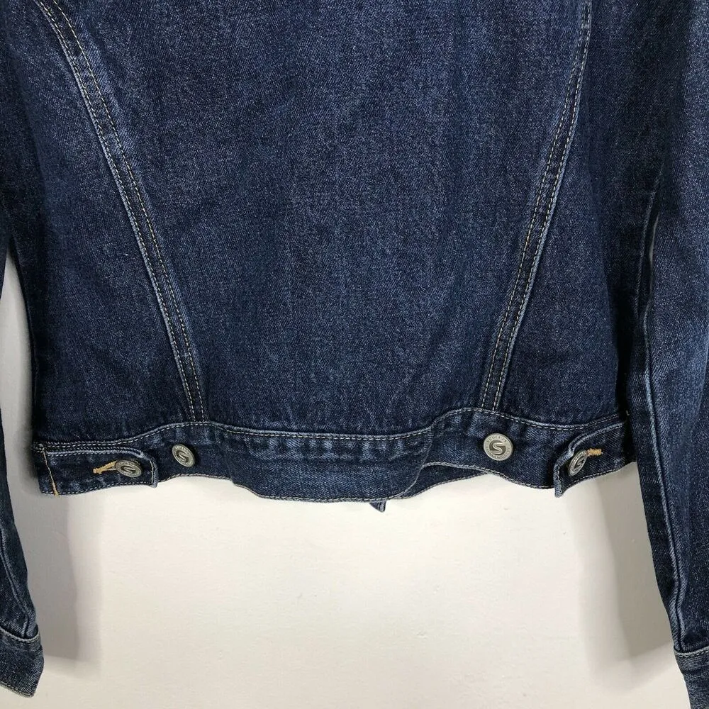 Stephen Hardy Squeeze Size M Medium Women's Denim Jean Jacket Button Front Blue - Image 6