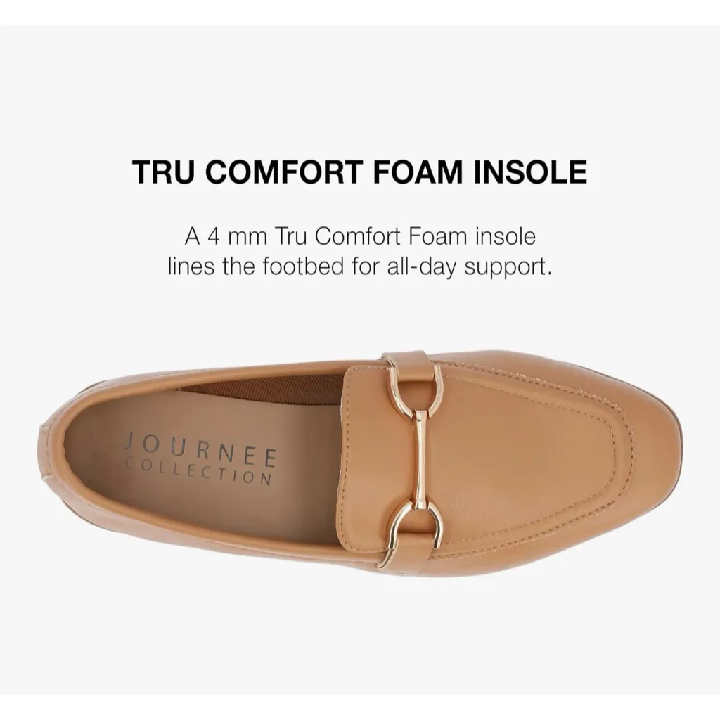 NEW Tan Journee Collection Mizza Loafer Flats 9 $85 - Image 8