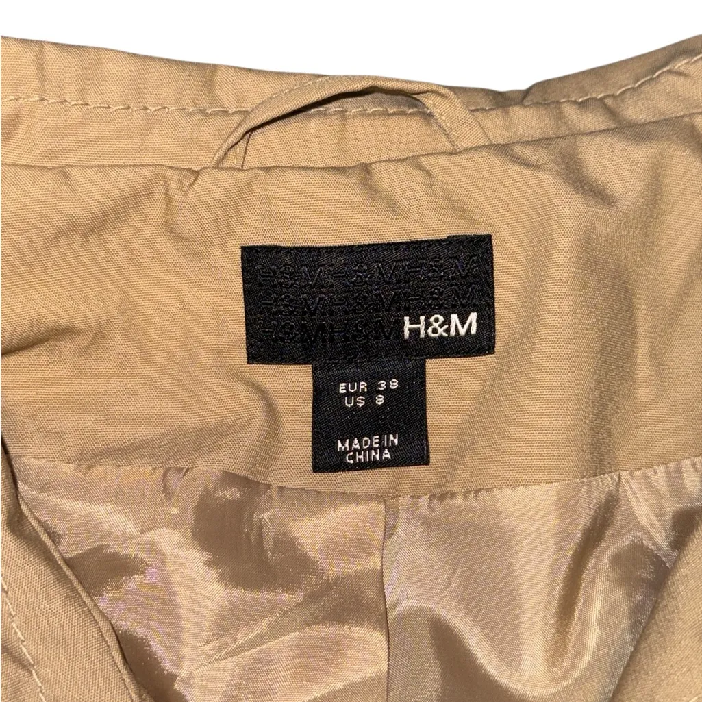 H&M Classic Tan Trench Coat - Image 4