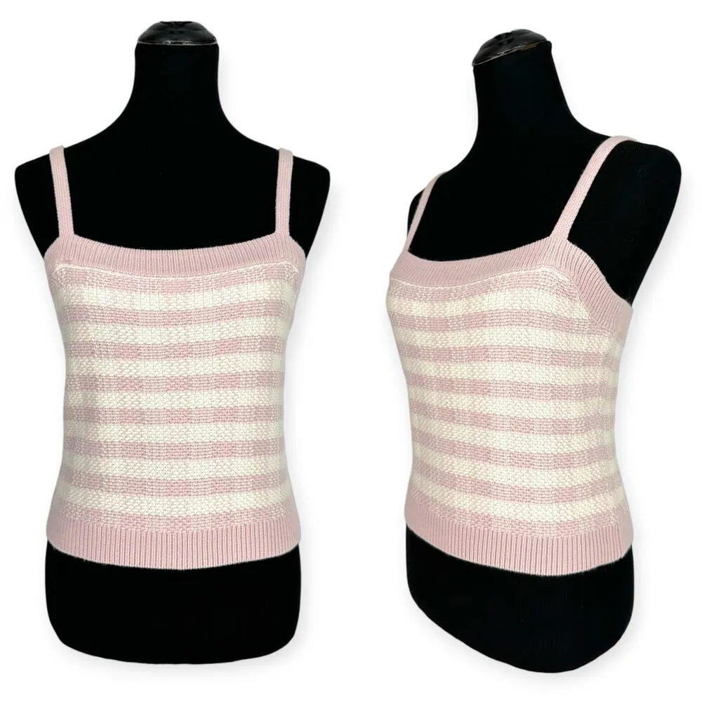 Aqua | Medium | Lavender Ash Gingham Knit Sleeveless Tank Top and Mini Skirt Set - Image 6