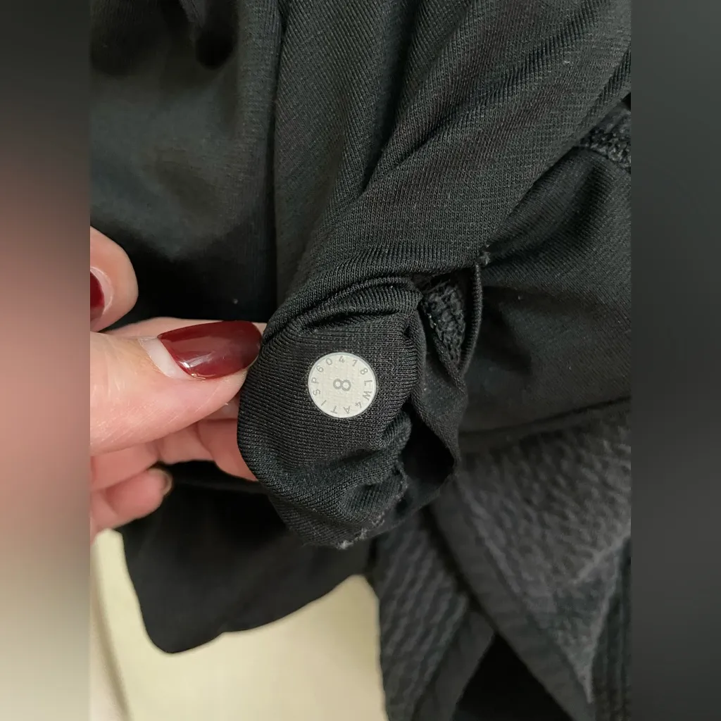 Lululemon On Repeat Jacket Full Zipper, Pockets Black Size 8 - Image 8