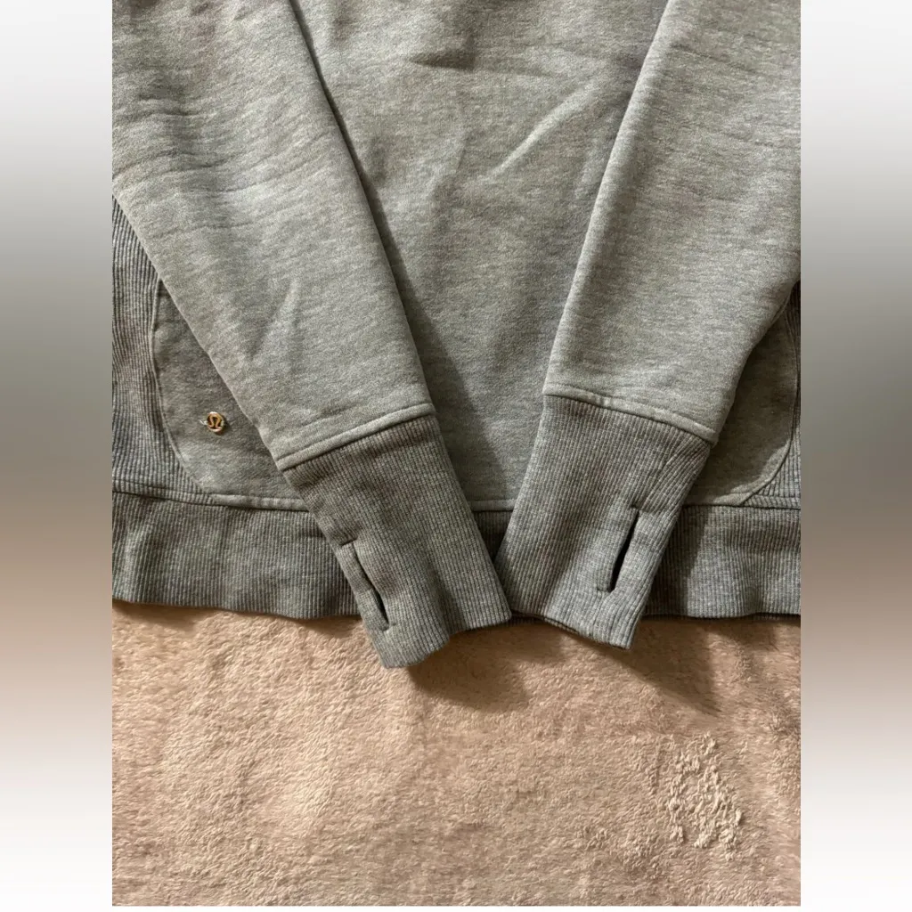 Lululemon Women’s Asymmetrical Scuba Full‎ Zip Jacket Gray Size 4 - Image 5