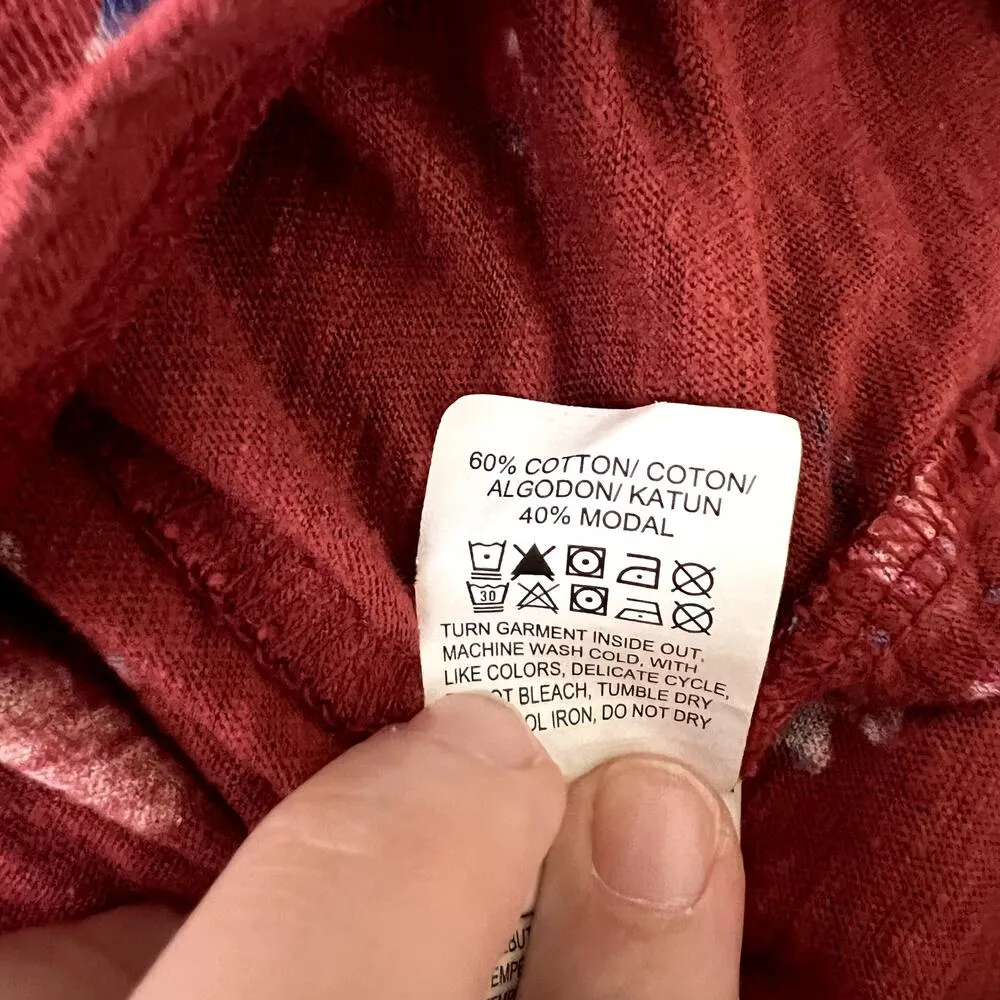 Lucky Brand Red Floral V Neck Top - Image 7