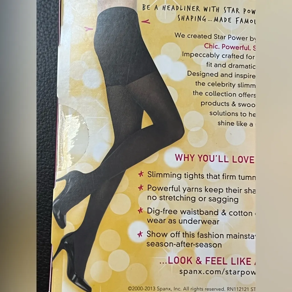 Star Power by Spanx Center Stage Shaping Tights Size E 5'1" - Image 9