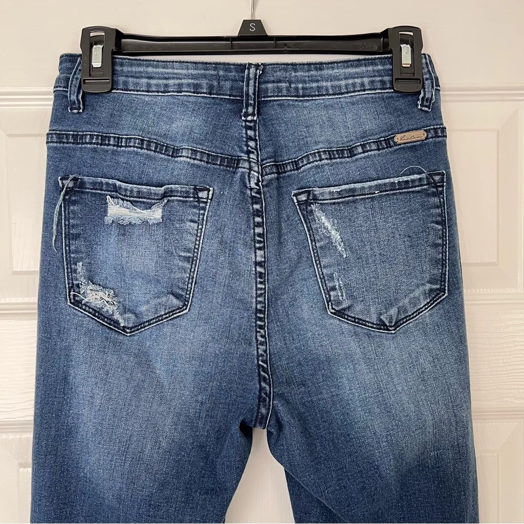 KanCan Estilo high rise raw hem cotton jeans 27 Blue - Image 5