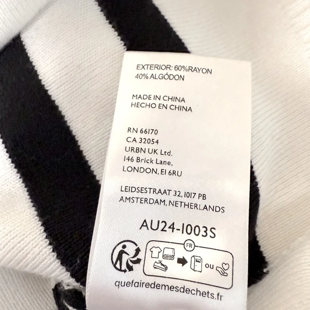 NWT | By Anthropologie Striped Side Gold Button Knit Tube Top | XL - Image 4