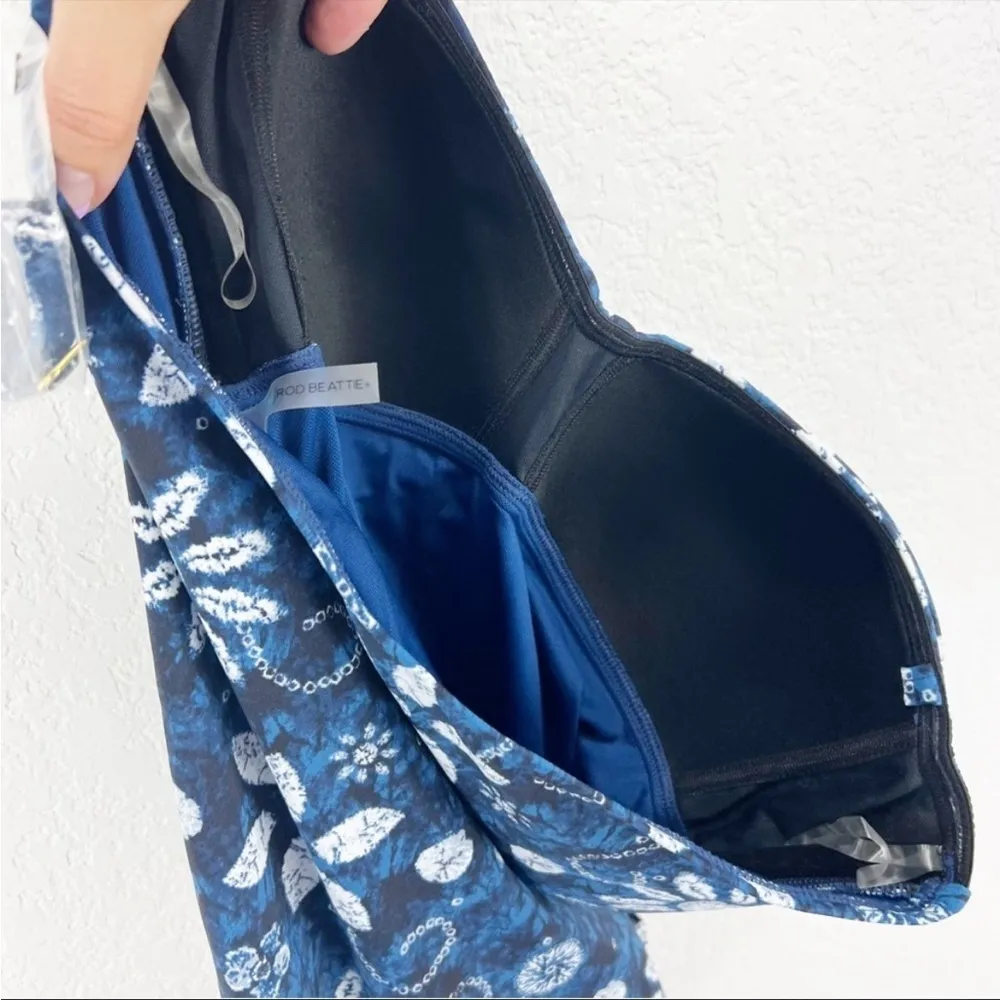 Bleu Rod Beattie Take A Dip Bandeau Navy Swimsuit One Piece Size 4 NWT - Image 3