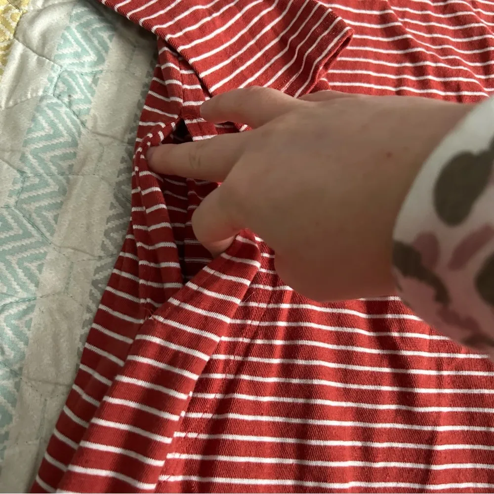 Umgee striped linen blend dress small pockets - Image 4