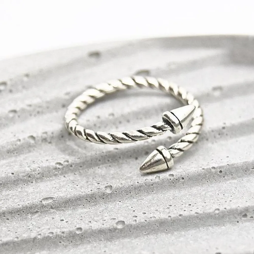 Simple Spike Ring Silver - Image 2