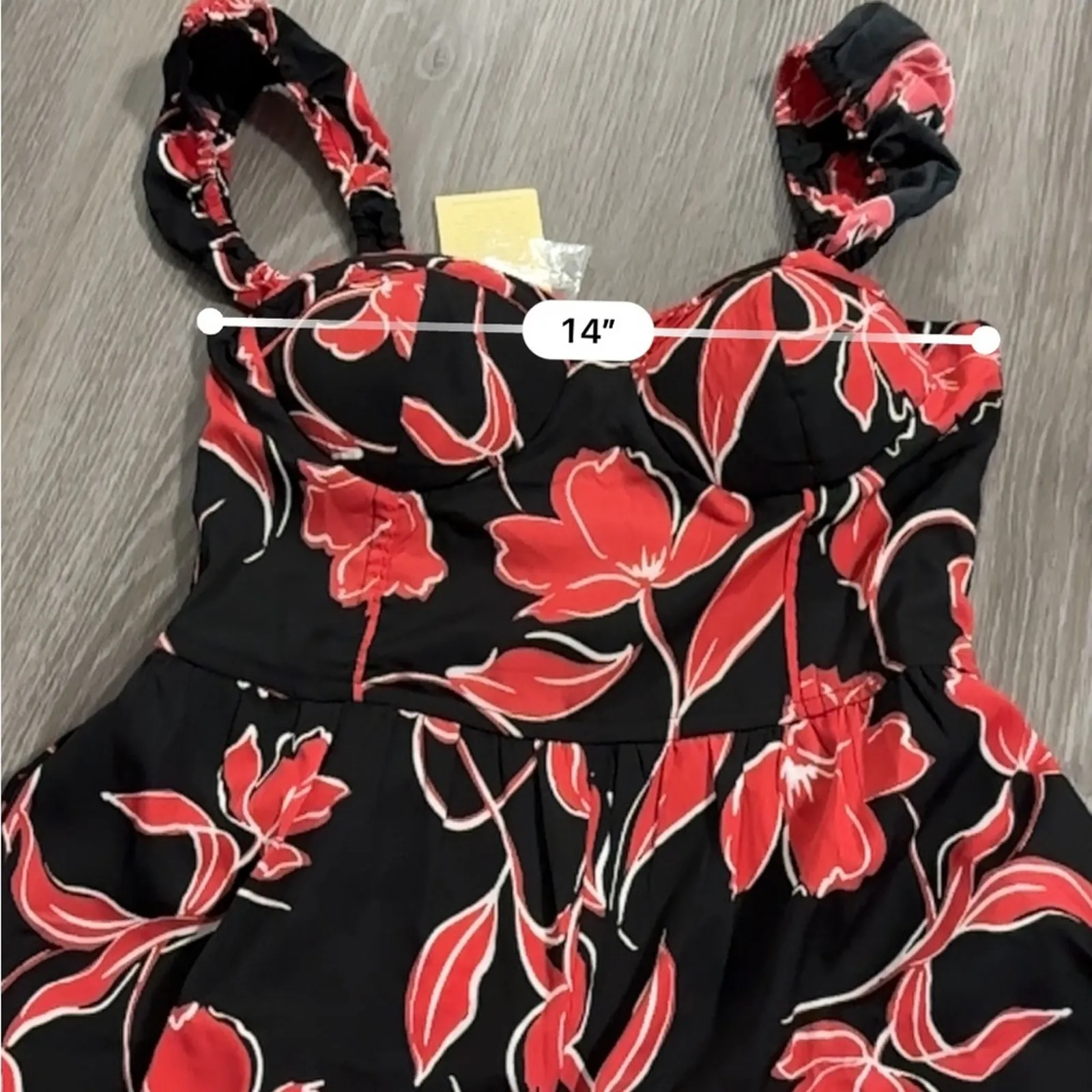 Band of Gypsies Black & Red Floral Print Sleeveless‎ Jumpsuit Size M - Image 10