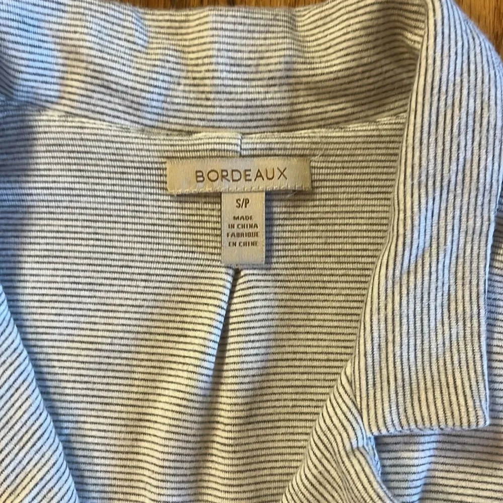 Bordeaux  striped knit jacket - Image 2