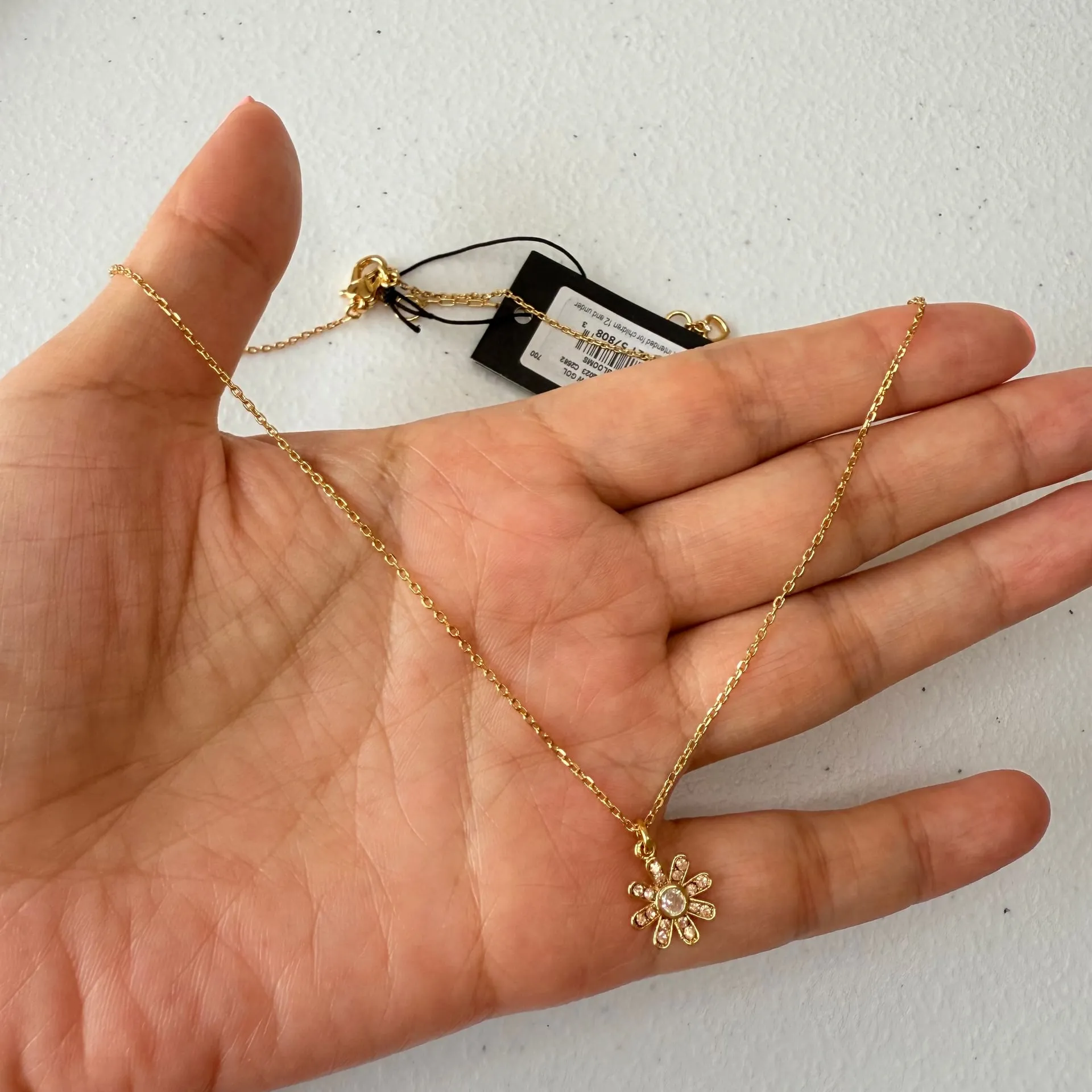 Kate Spade NWT Flower Pendant Gold Tone Necklace - Image 3