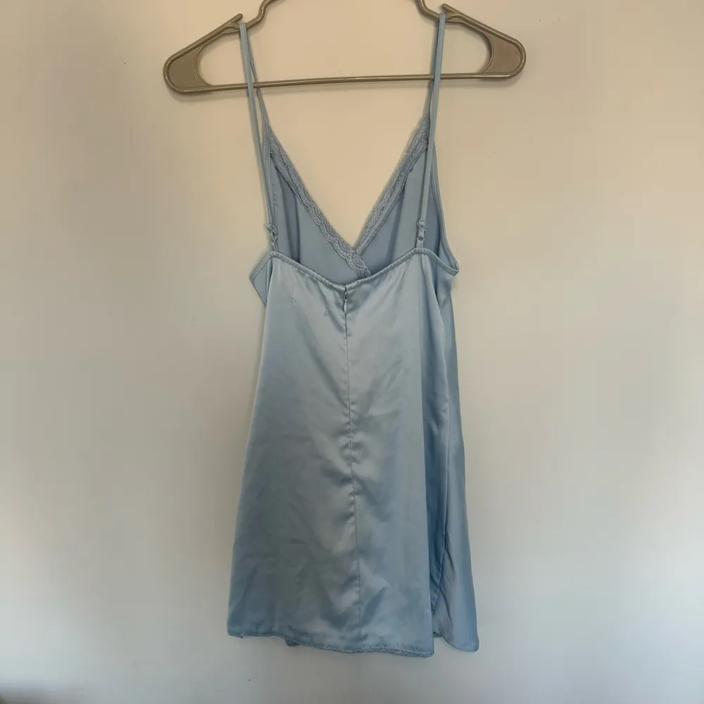 Urban Outfitters Elegant Blue Lace Trim Slip Dress - Image 6