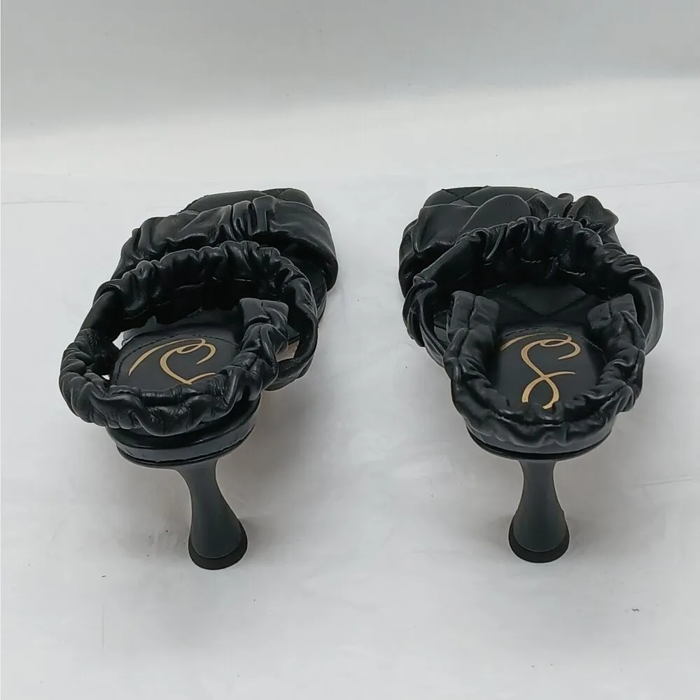 Sam Edelman Marlena Womens Heels Shoes 6M Black Leather Sling Back Sandals - Image 10