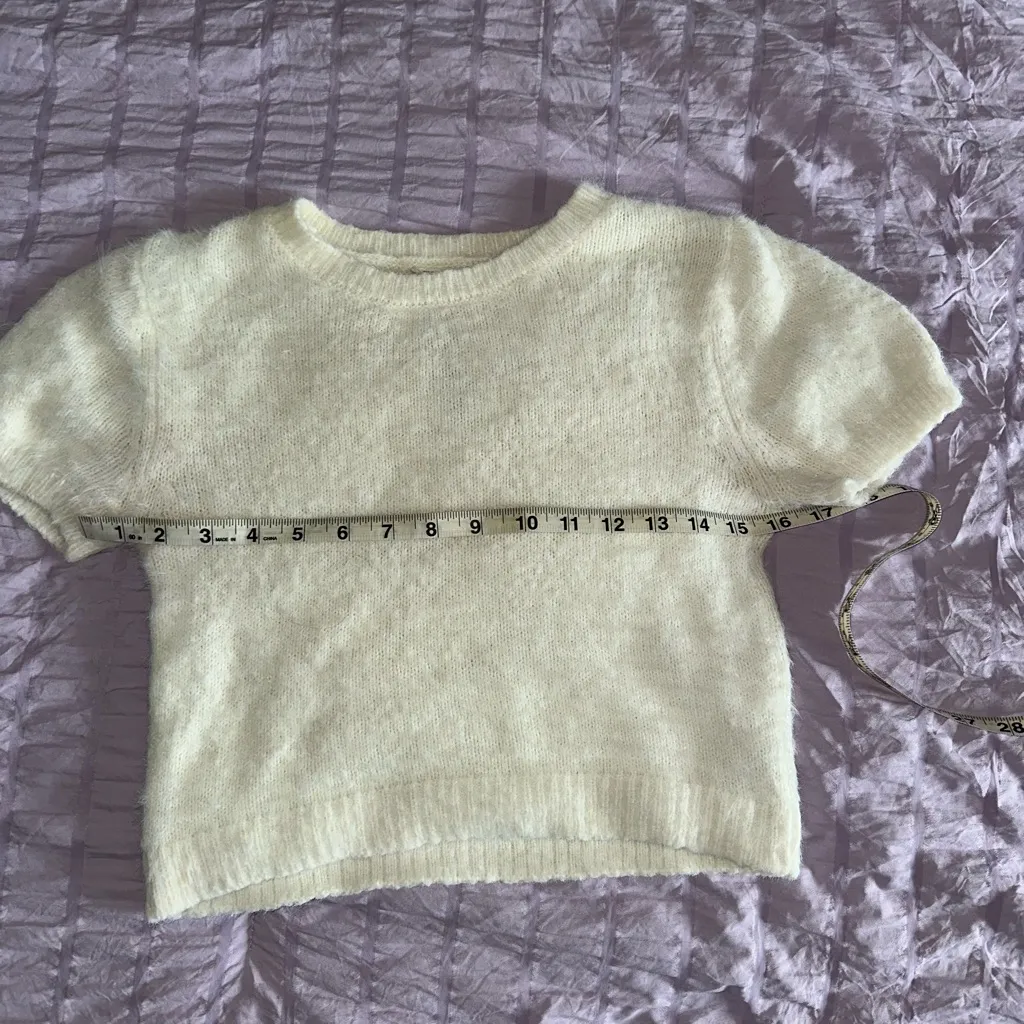 Garage Fuzzy Short-Sleeve Knit Sweater – Size P/S – NWOT - Image 7