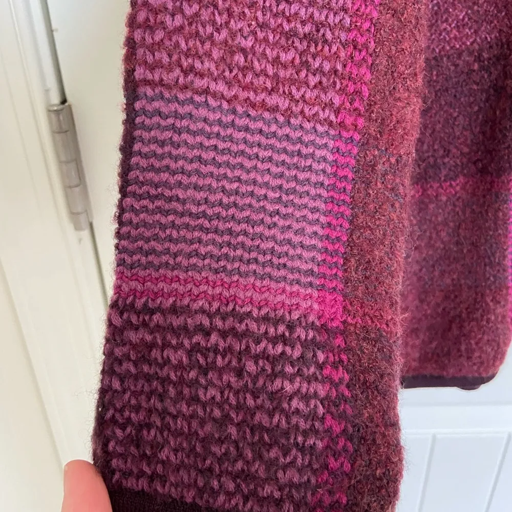 NWOT Andrea Jovine women’s purple mock neck wool blend soft plush knit sweater M - Image 2