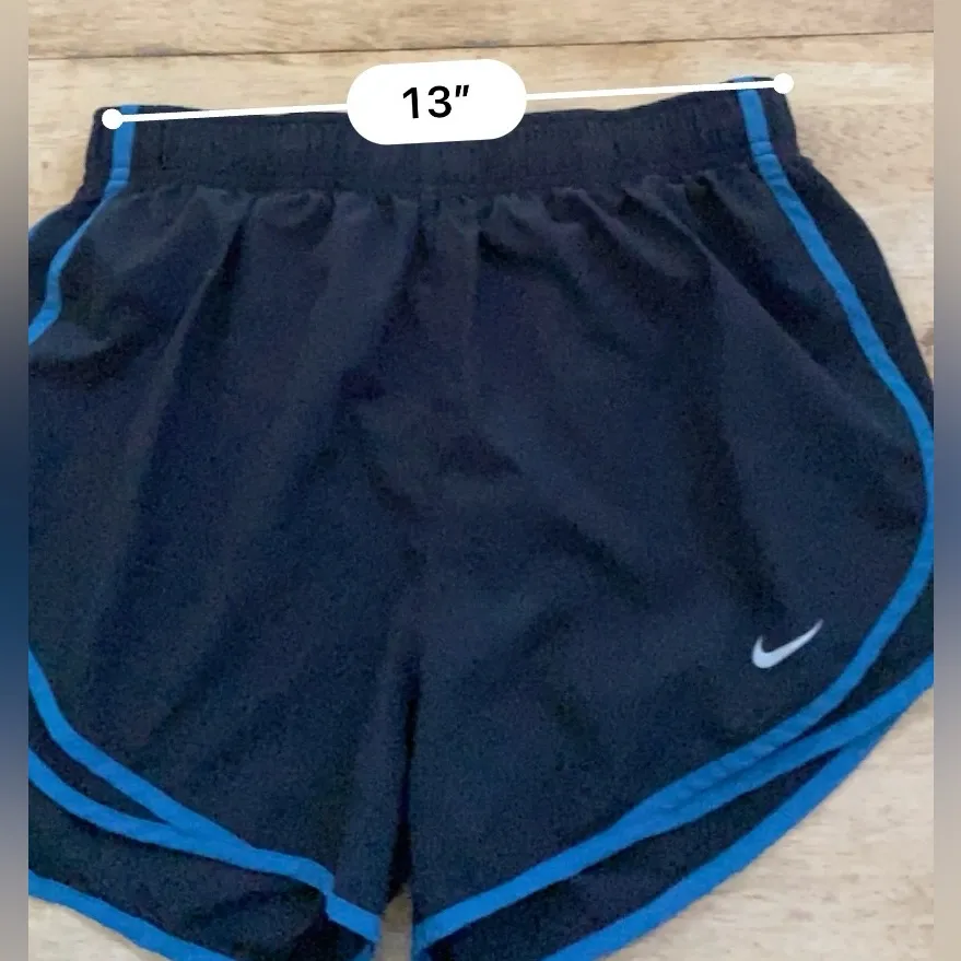 Nike Tempo Dri‎ Fit Women’s Sz M Black/Cobalt Blue Athletic Shorts - Image 8