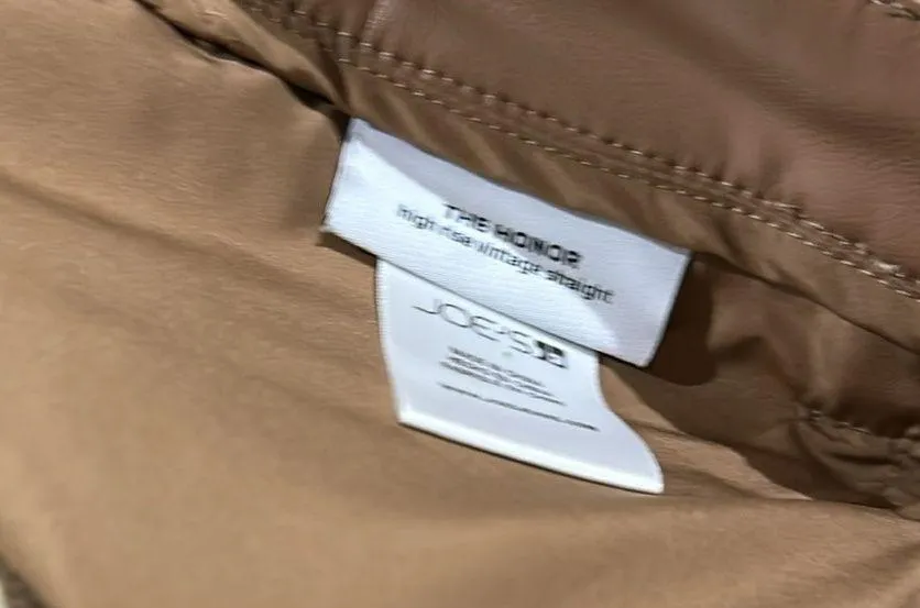 NWT JOE'S THE HONOR HIGH RISE VINTAGE STRAIGHT ANKLE JEANS  VEGAN LEATHER - Image 8