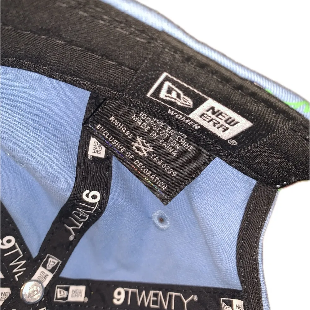 UNC Carolina Tarheels Basketball New Era Sky Blue Floral Adjustable Ball Cap OS - Image 4