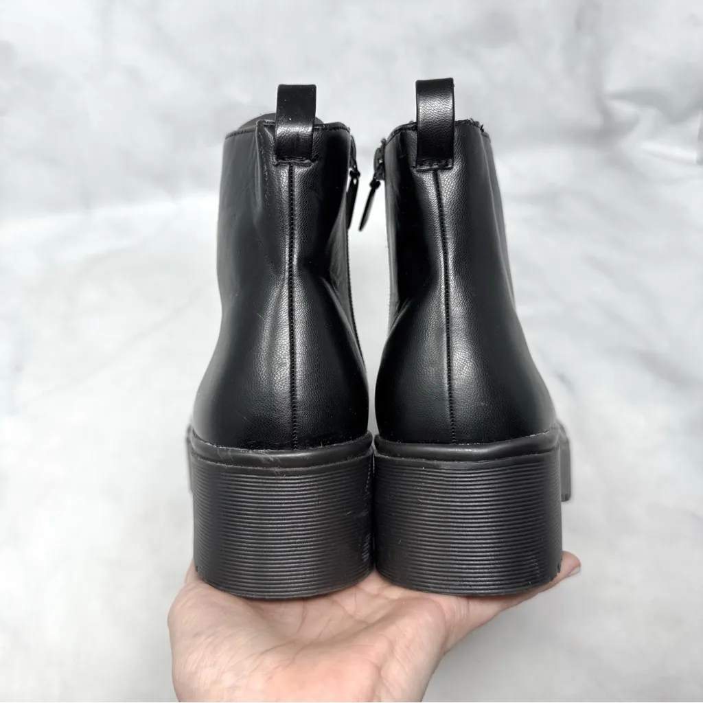 Iron Fist Wishbone Bones Chunky Platform Heavy Sole Ankle Boots Goth Black 7 38 - Image 10