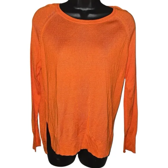 Zara Knit Vibrant Orange Knit Top Size Medium - Image 3