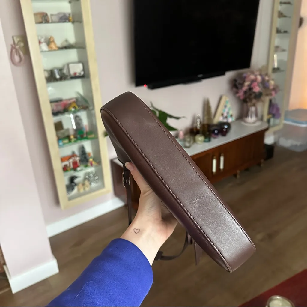 Coach Vintage Demi Hobo Style No 8319 Brown Glove-Tanned Leather Shoulder Bag - Image 3