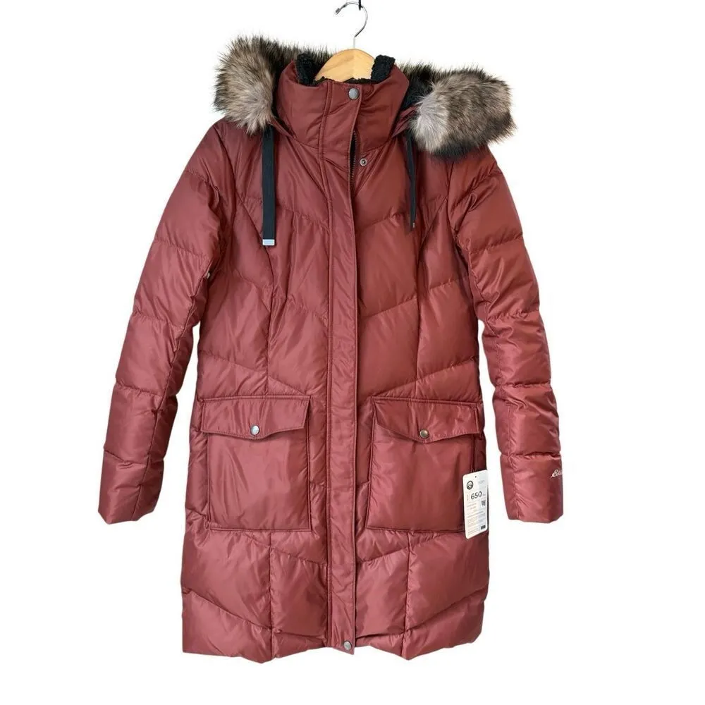 Eddie Bauer Women's Lodge Cascadian Down Parka In Burnt Orange Size M - Image 6