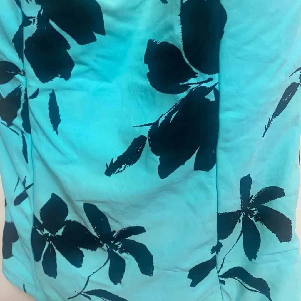 Womens Miraclesuit Miracle Suit Womens Swim Tankini Top Size 8 Blue Black Palm - Image 3