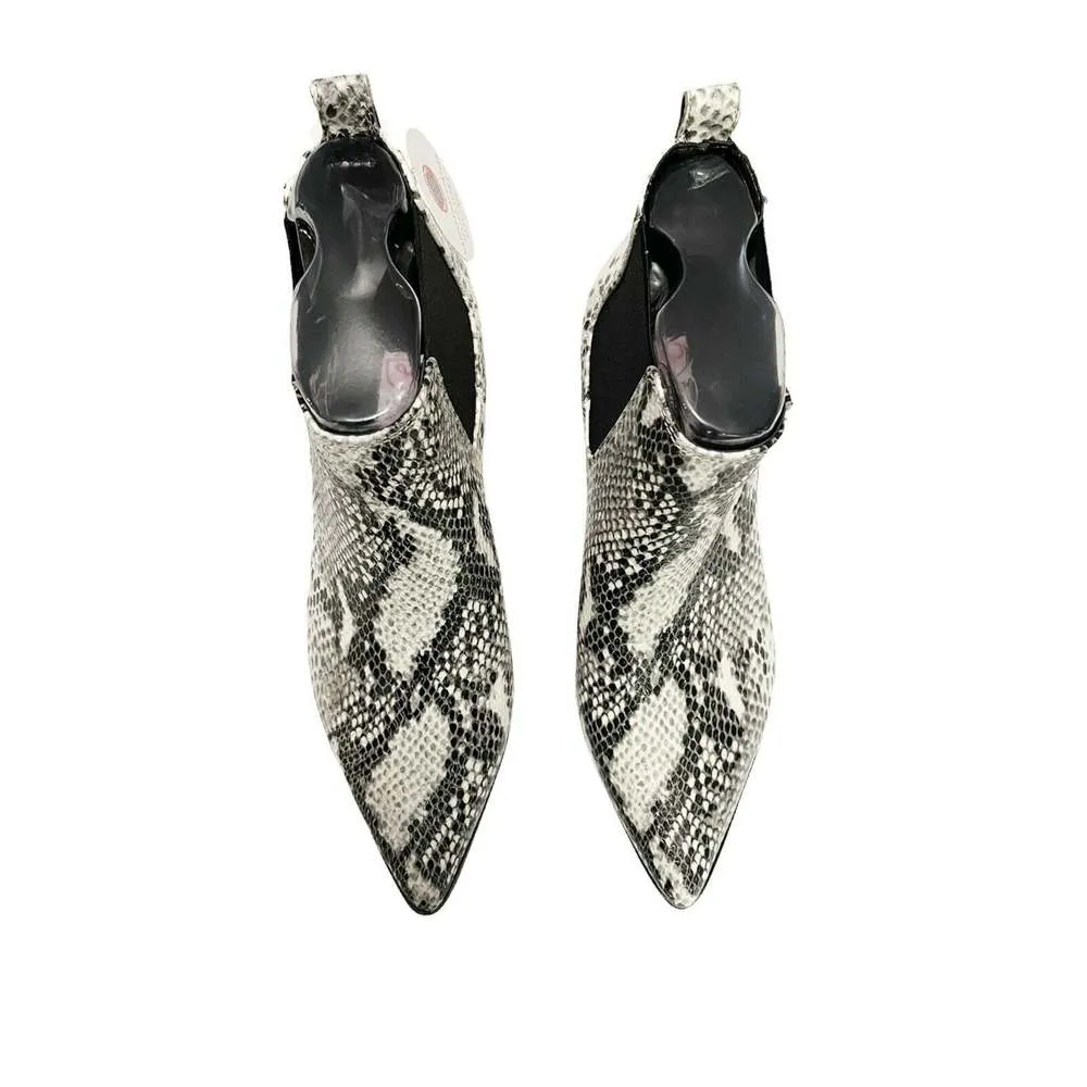 BLONDO Emelia Ankle Black White Snakeskin Waterproof Chelsea Ankle Boots 8M NIB - Image 5
