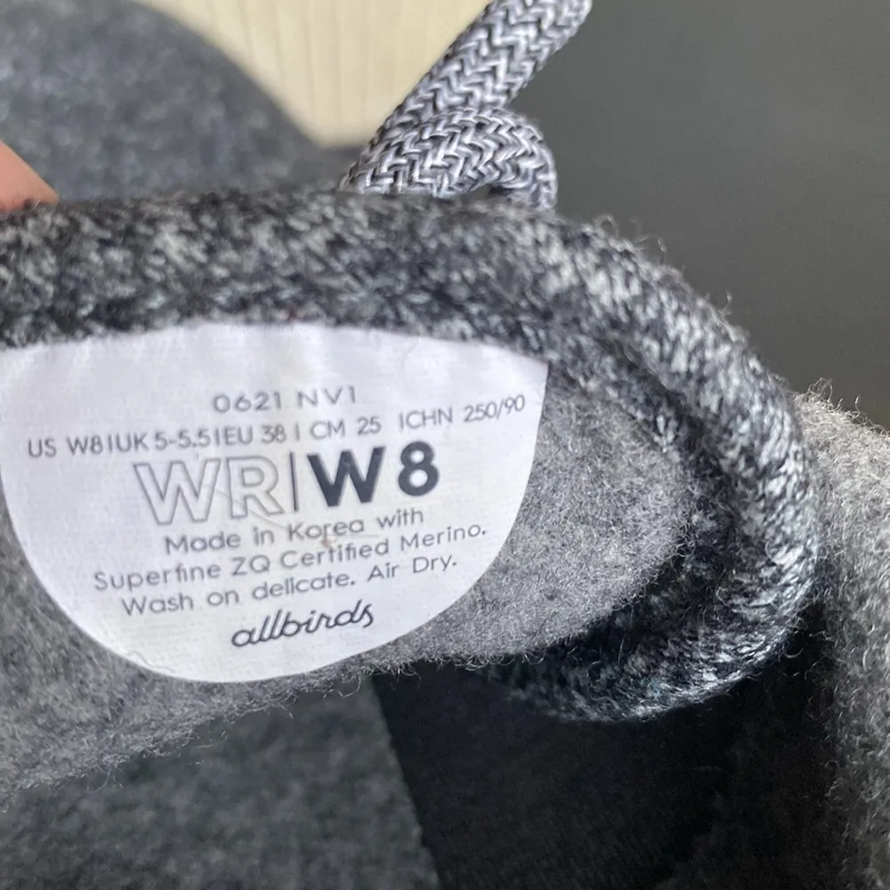 Allbirds Women's Merino Wool Lace Runners  Sneakers Gray Sz 8M - Image 8