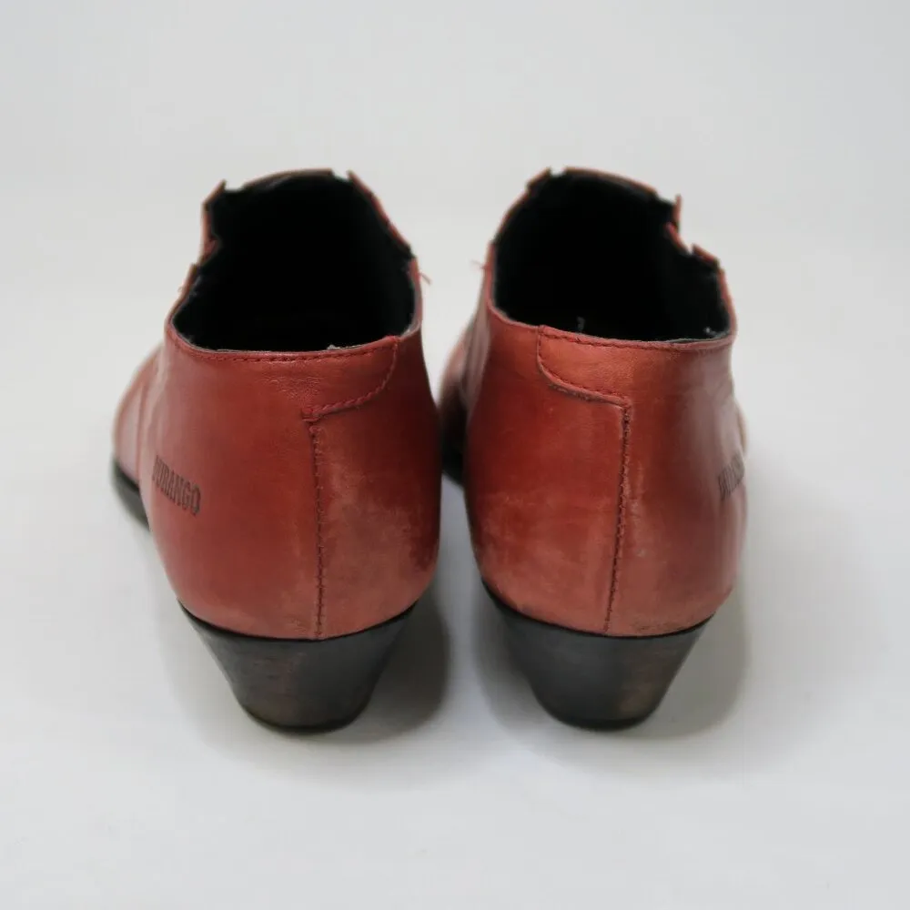 Vintage 90s Durango Red Leather Cowboy Boot Mules - Image 5