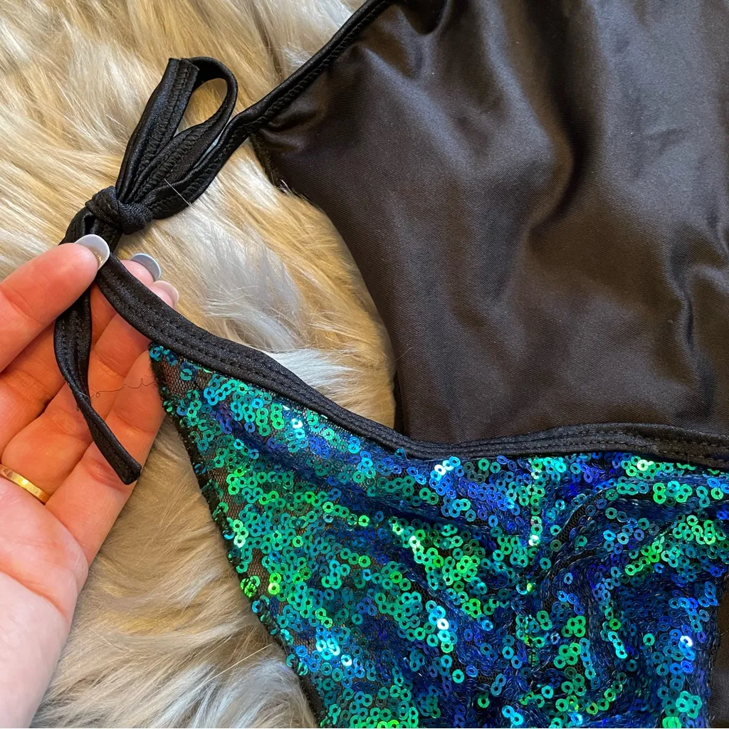 Super sexy sequin one piece Green - Image 3