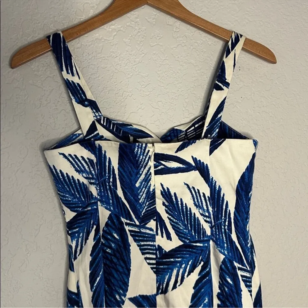 Jones New York Tropical Blue White Mini Dress Resortwear Vacation Palm Beach - Image 5
