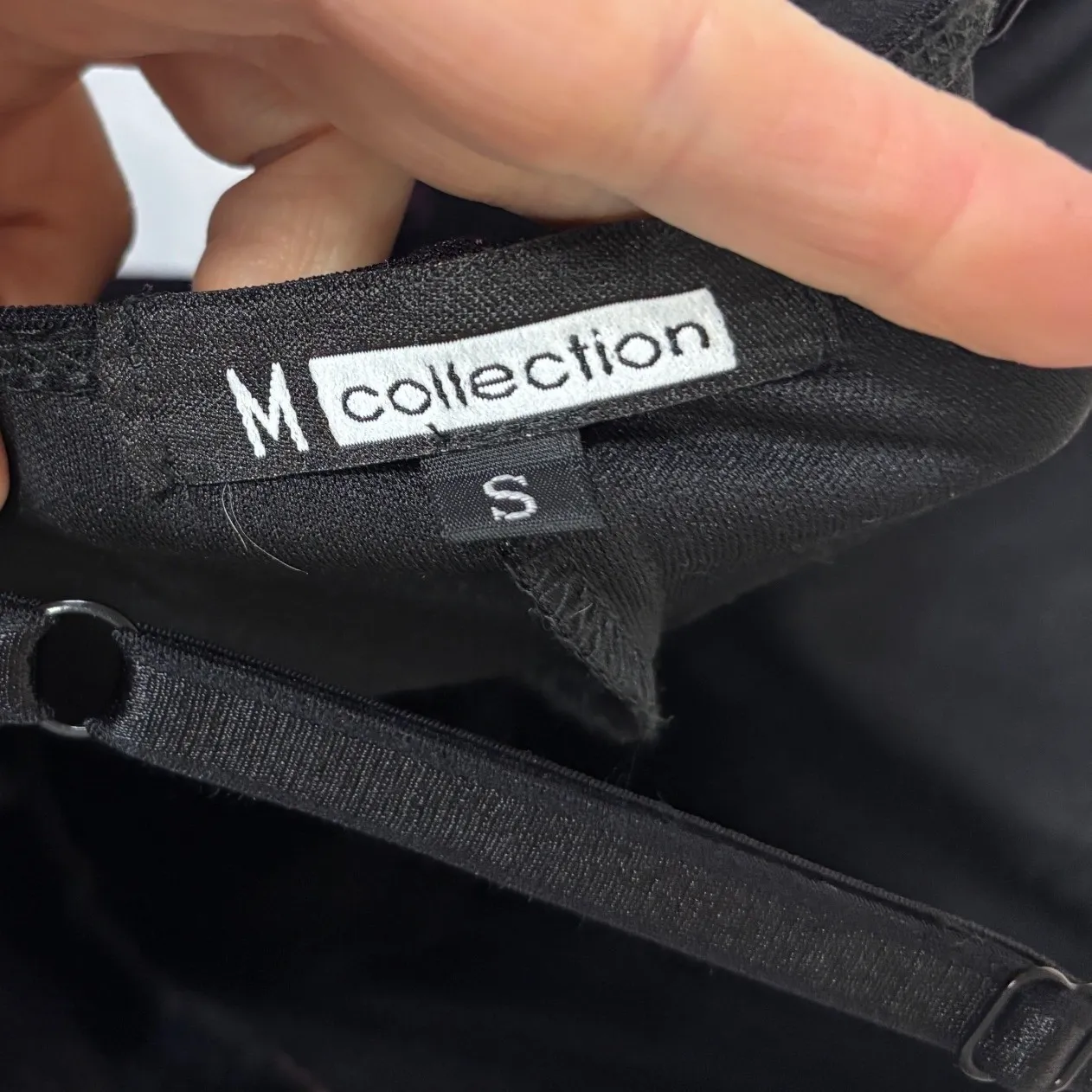 Vintage Black Floral Mesh Midi Dress Spaghetti Strap Whimsigoth Y2K Sz S - Image 6