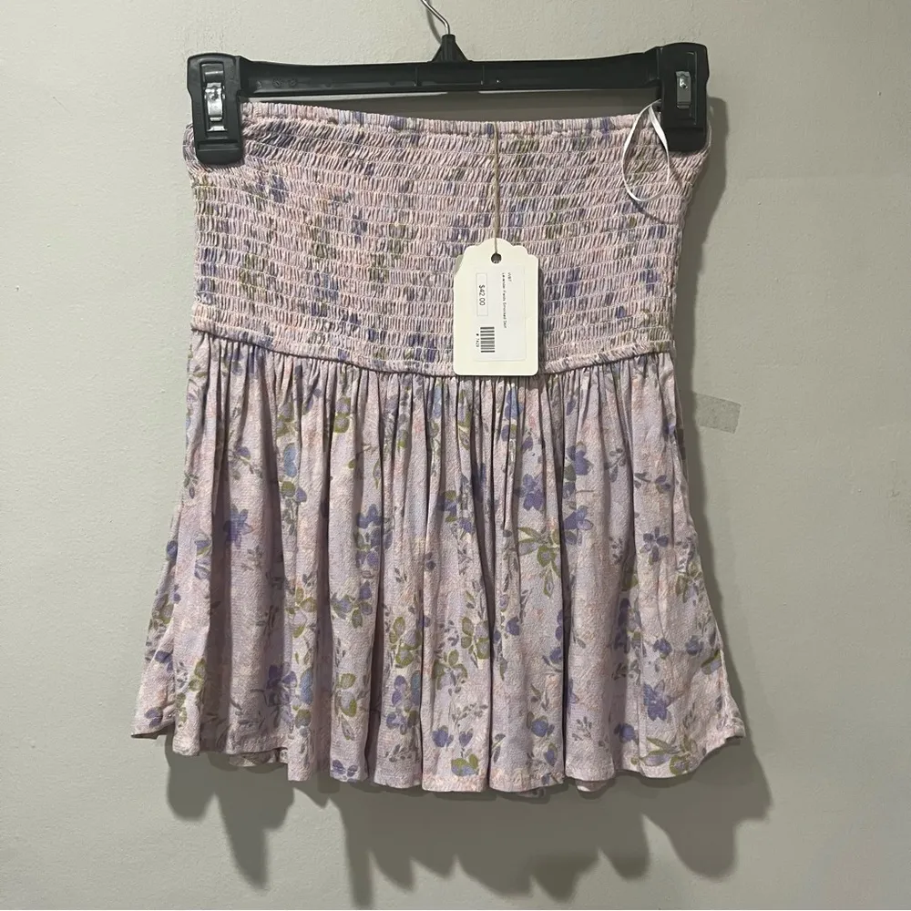 Sky to Moon small Set Purple Flowers Crop Top & Skirt Tie Front Fairy NEW - Image 13