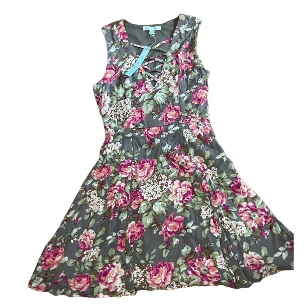 Floral CRISS-CROSS FRONT DRESS - Image 3